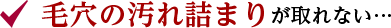 毛穴の汚れ詰まりが取れない・・・